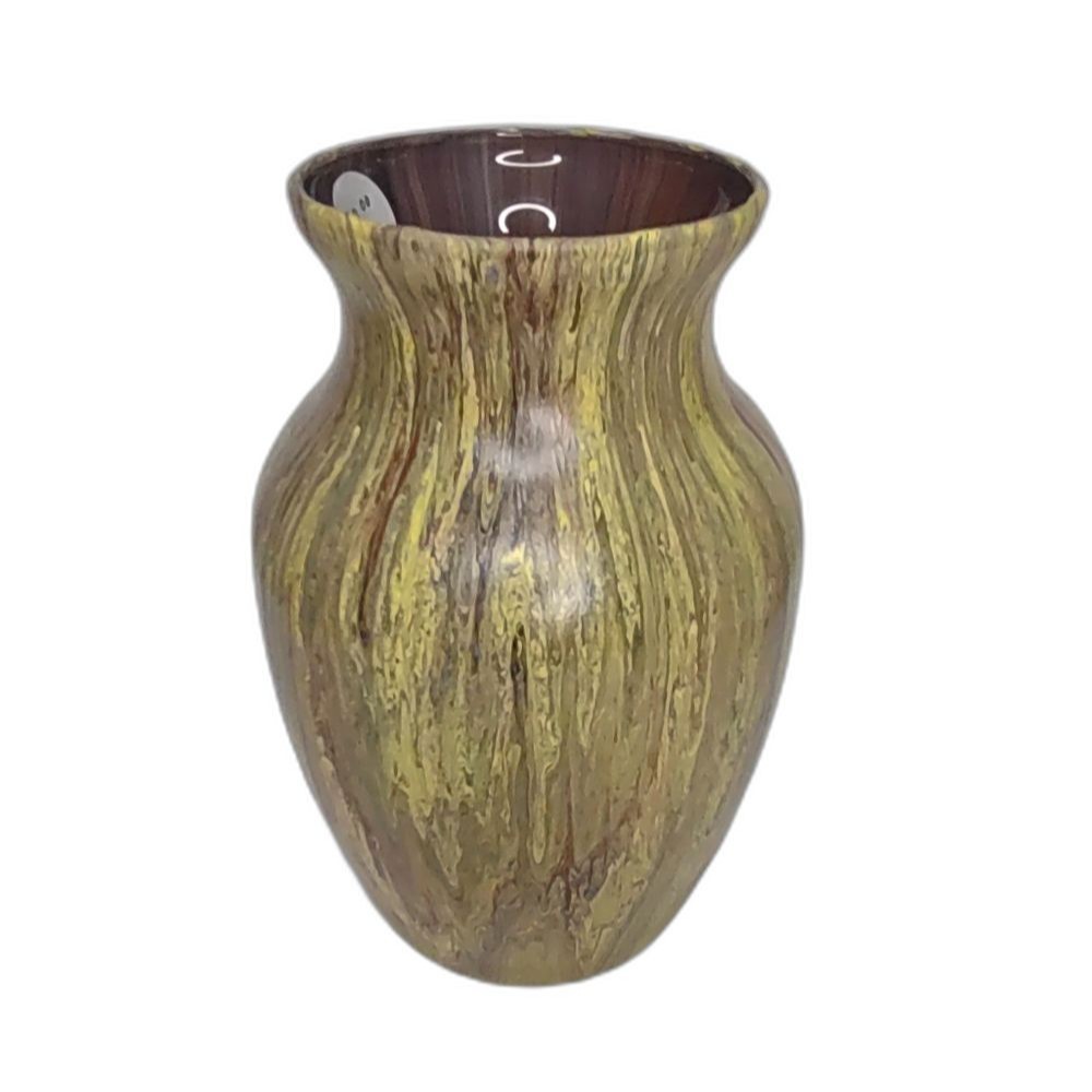 Glass Vase Flowers Office Desk Yellow